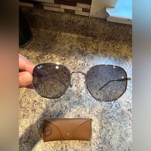 Authentic Ray-Ban 3682 Silver Frame Sunglasses with Gray gradient lenses